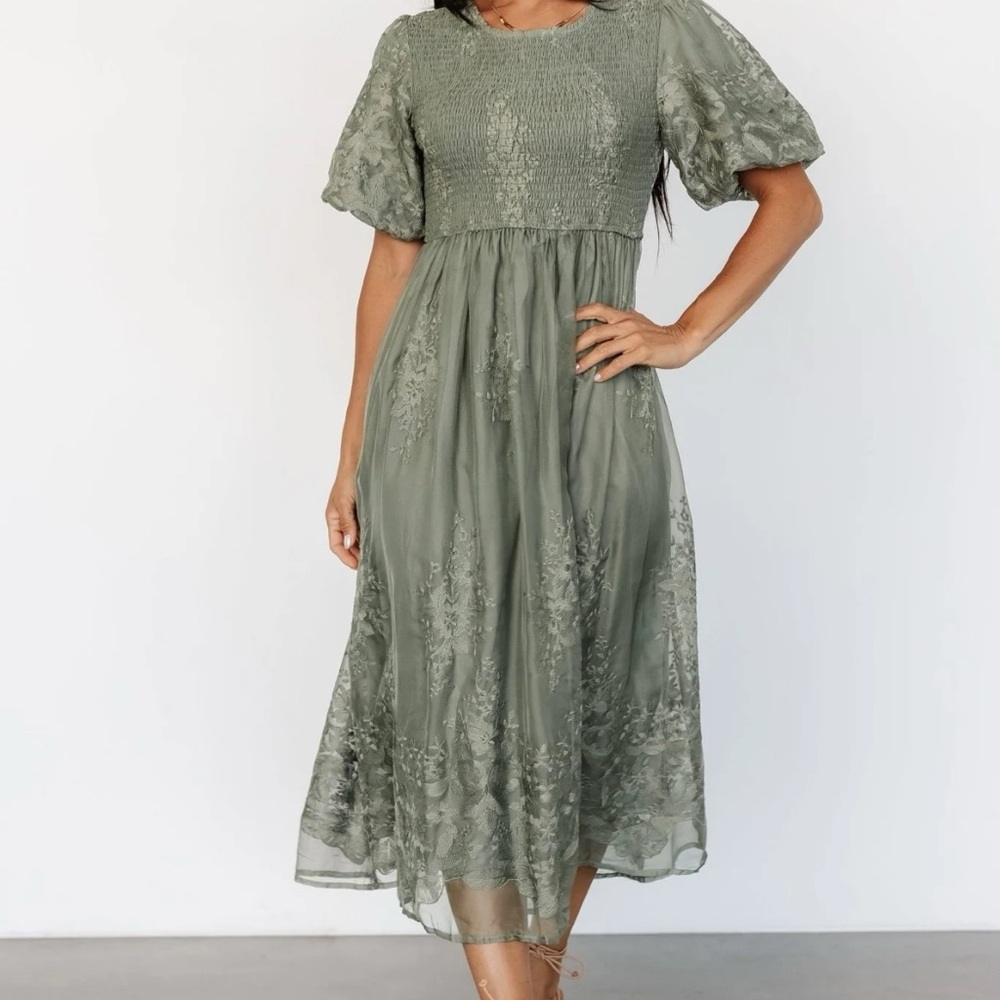 Baltic Born Sage Green Midi Dress - Picture 7 of 12